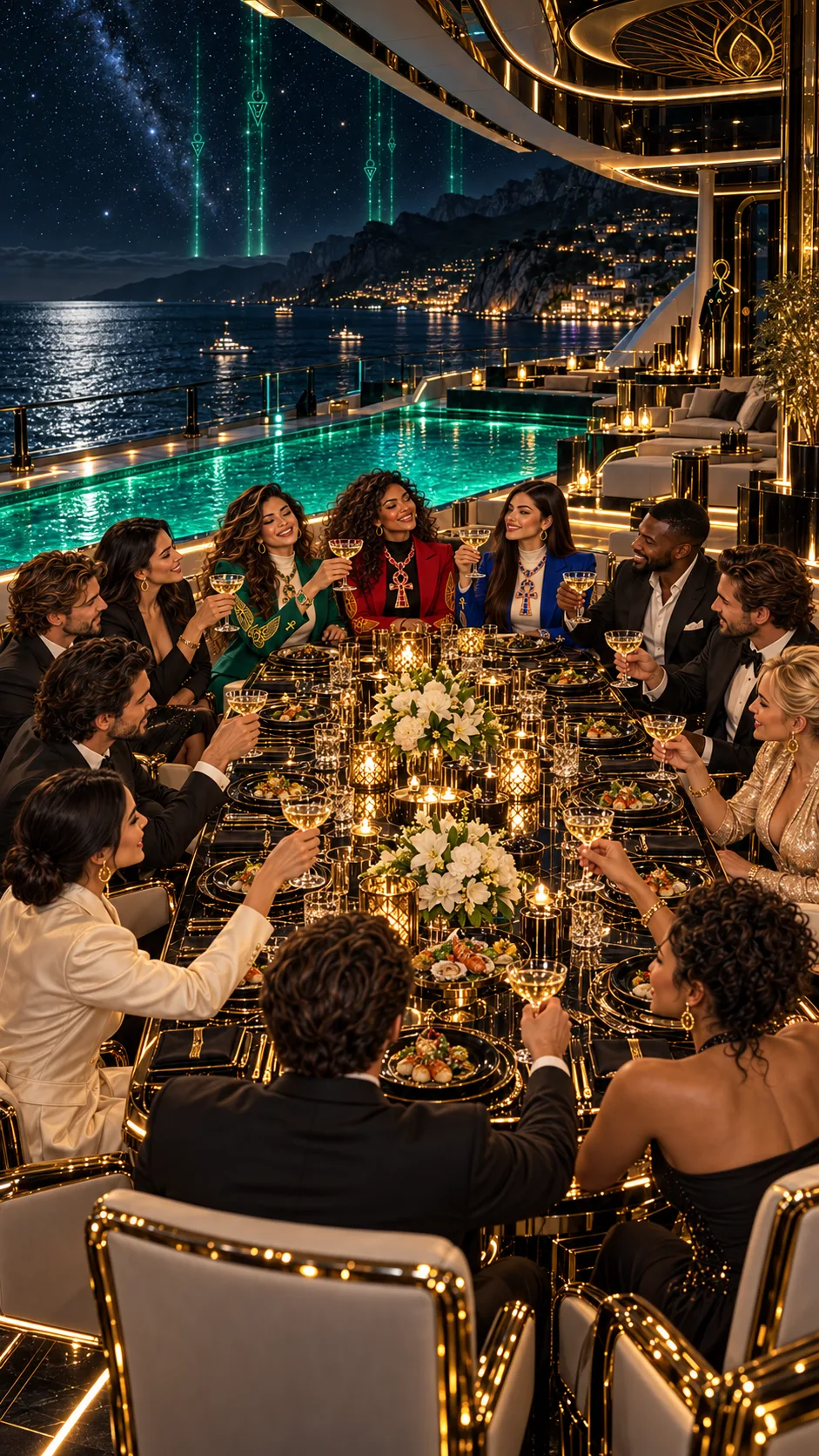 The Angels at a yacht gathering